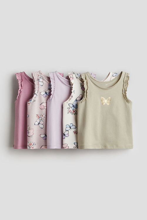 H & M - 5-pack frill-trimmed...