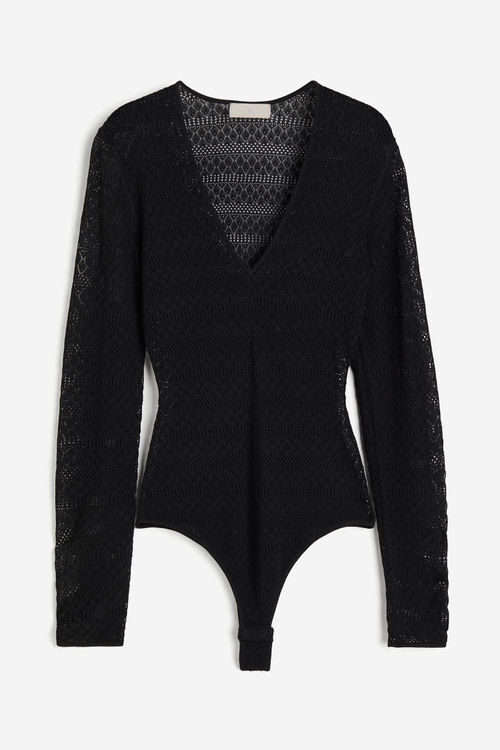 H & M - Lace-knit thong body...