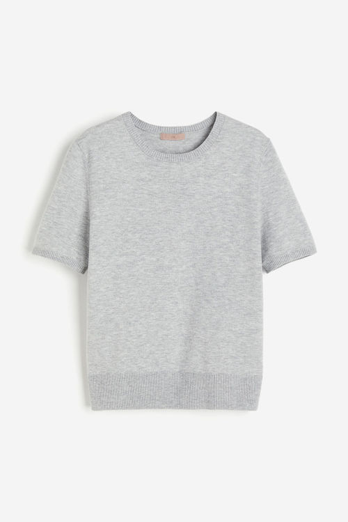 H & M - Fine-knit top - Grey