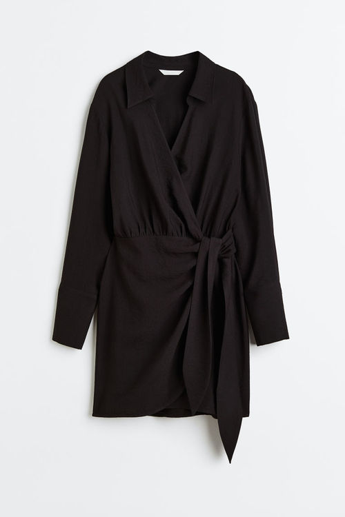 H & M - Wrap dress - Black