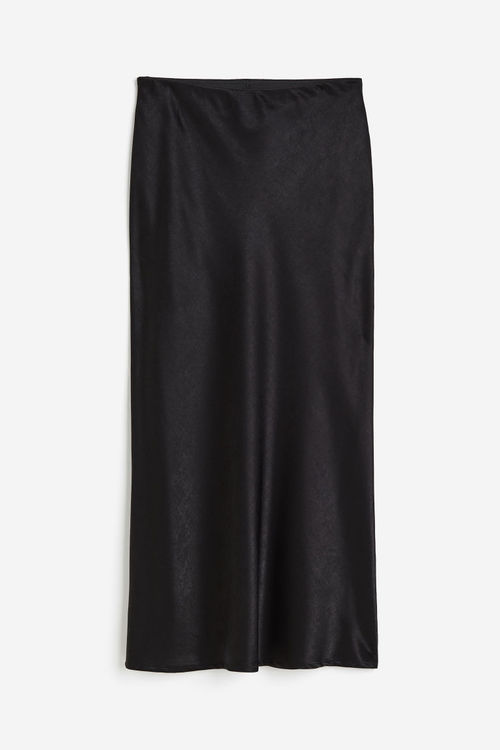 H & M - Satin maxi skirt -...