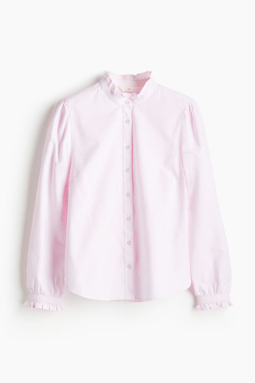 H & M - Frill-trimmed Oxford...