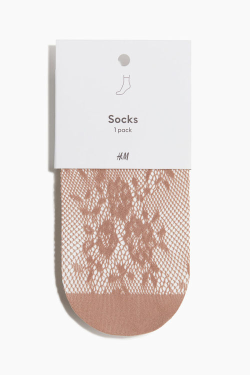 H & M - Lace socks - Beige