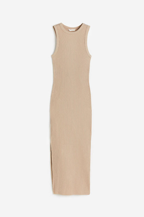 H & M - Ribbed jersey dress -...