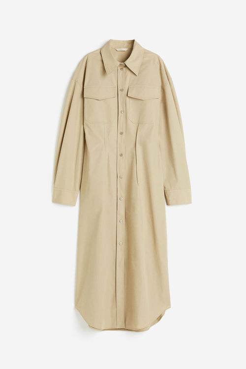 H & M - Cotton shirt dress -...