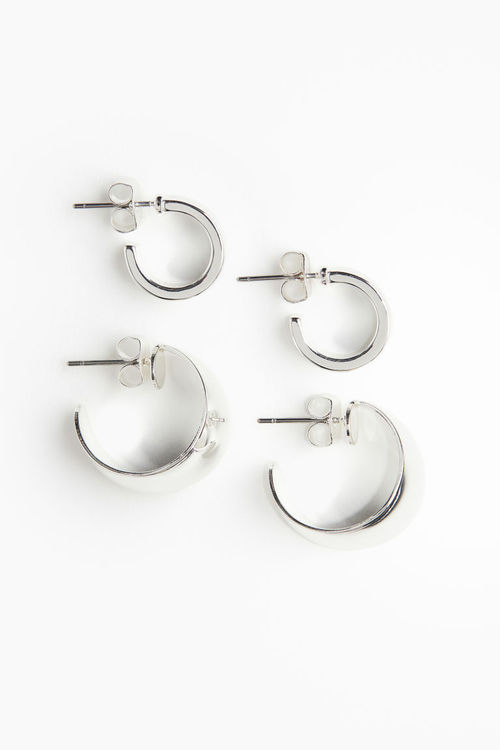 H & M - 2 pairs hoop earrings...