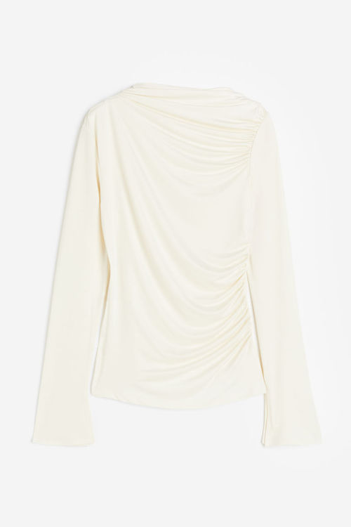 H & M - Draped jersey top - White