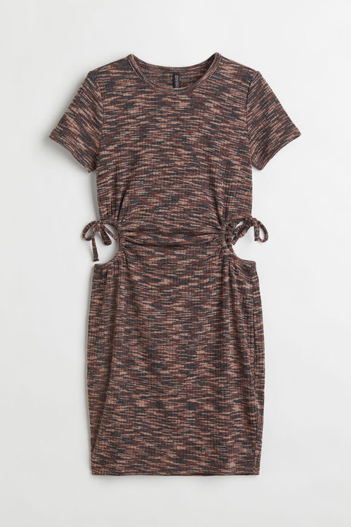 H & M - Cut-out dress - Brown