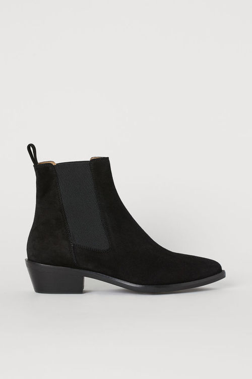 H & M - Suede ankle boots -...