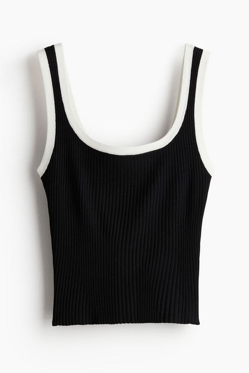 H & M - Rib-knit vest top -...