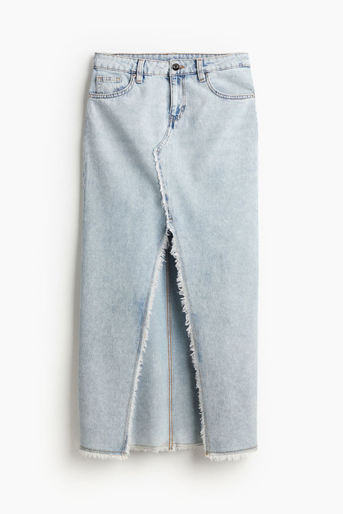 H & M - Frayed-edge denim...