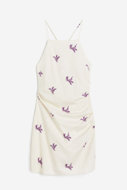 H & M - Draped dress - Beige