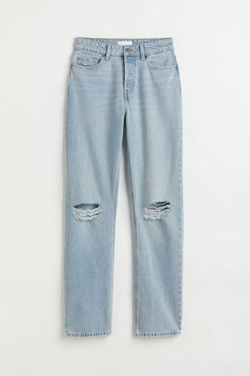 H & M - Straight High Jeans -...