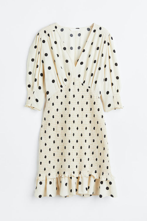 H & M - Puff-sleeved smocked...