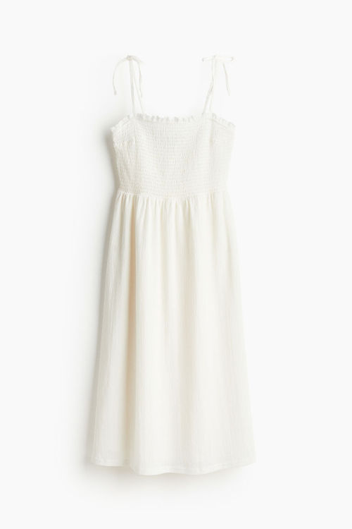 H & M - Tie-strap smocked...