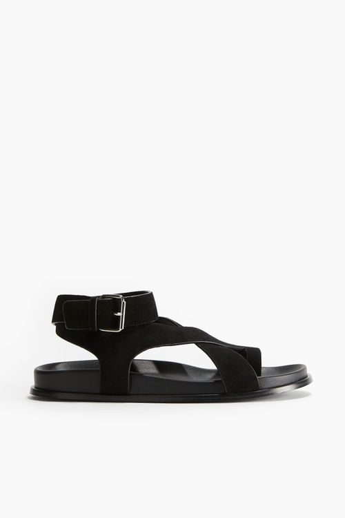 H & M - Suede sandals - Black