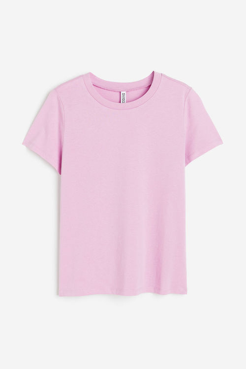 H & M - Fitted T-shirt - Pink