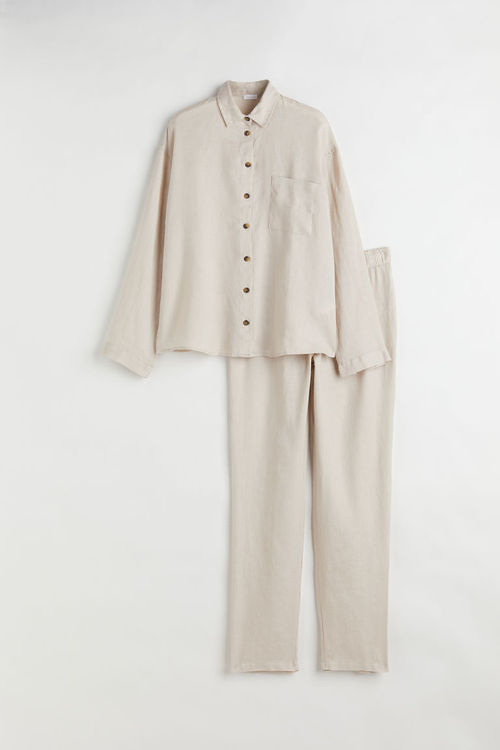 H & M - Washed linen pyjamas...