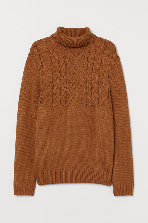 H & M - Knitted polo-neck...