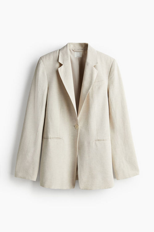 H & M - Linen-blend blazer -...