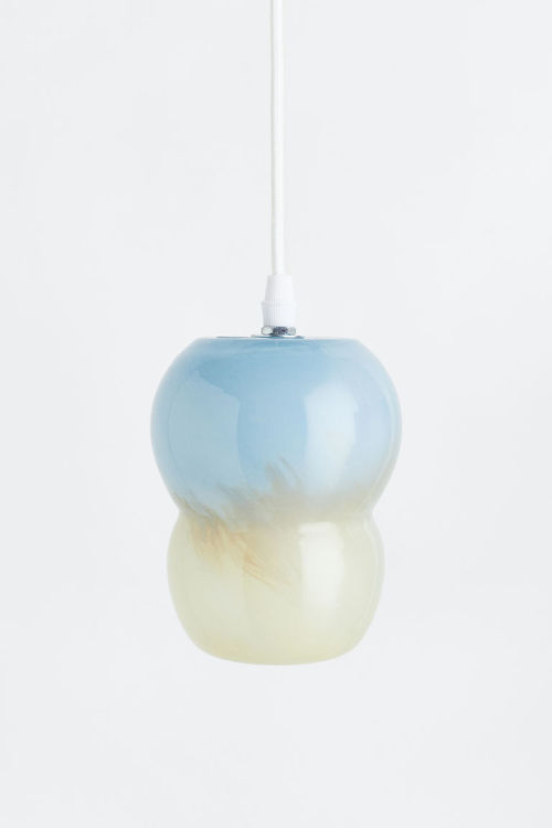 H & M - Glass pendant light -...