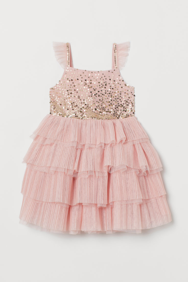 h and m pink tulle dress