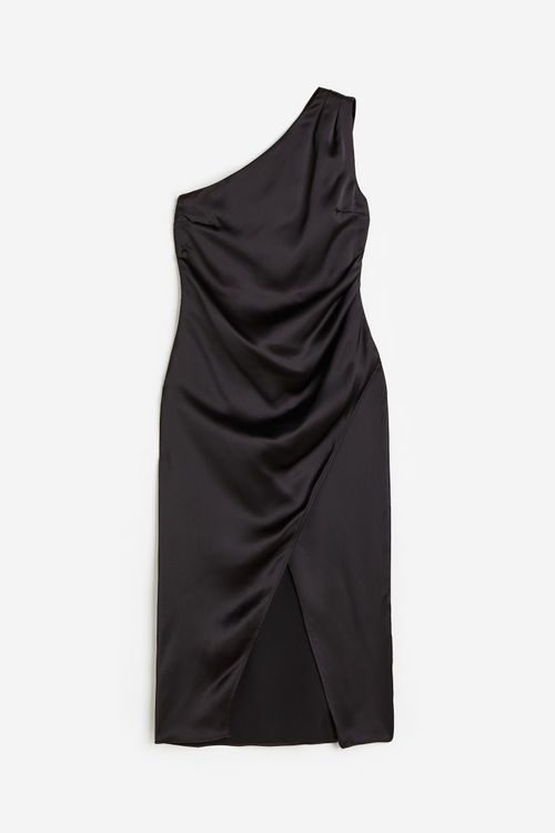 H & M - One-shoulder satin...