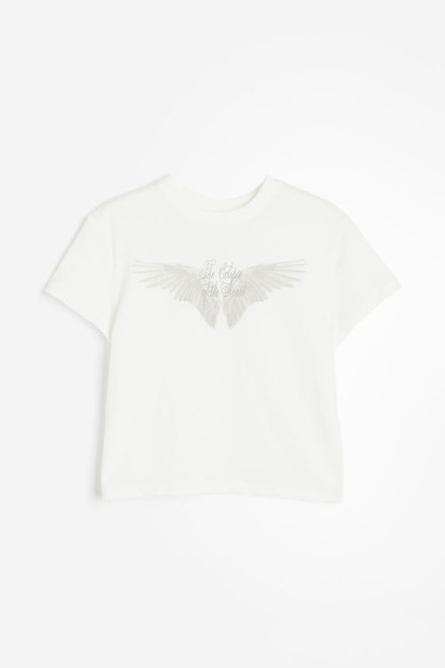 H & M - Printed T-shirt -...