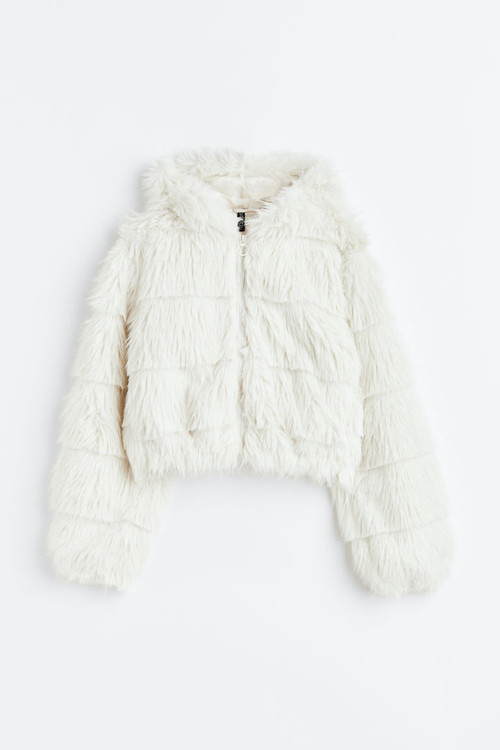 H & M - Hooded fluffy jacket...