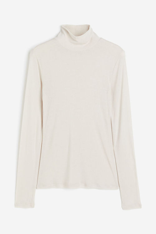 H & M - Turtleneck top - Beige