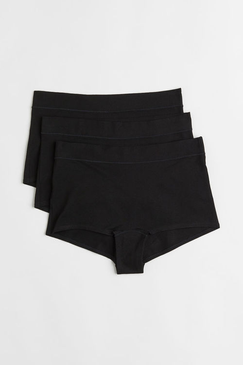 H & M - 3-pack cotton shortie briefs - Black, Compare