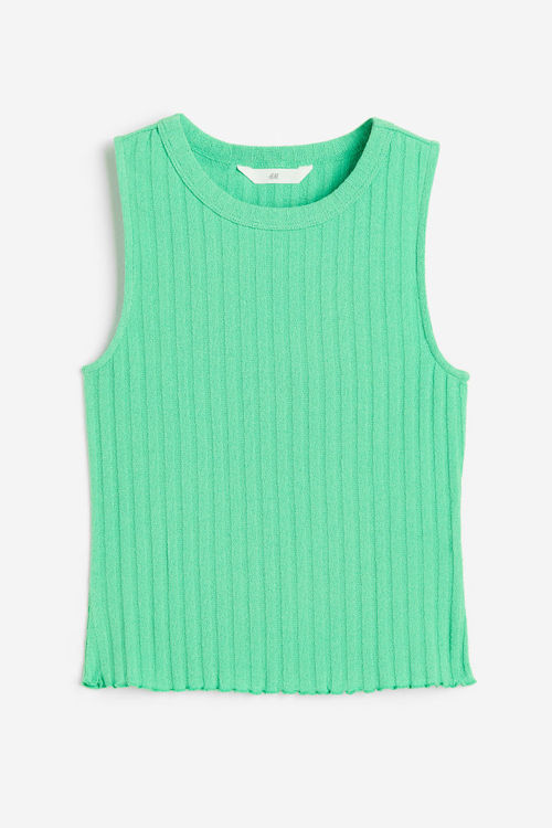 H & M - Ribbed vest top -...