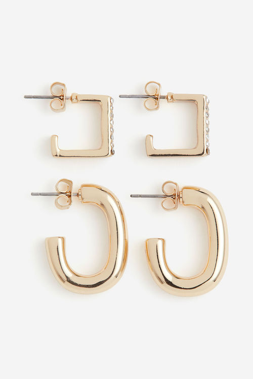 H & M - 2 pairs hoop earrings...