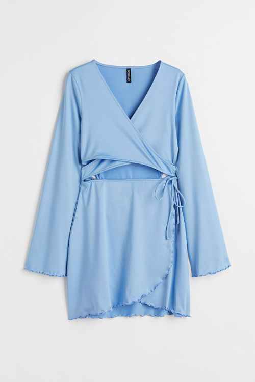 H & M - V-neck wrap dress -...