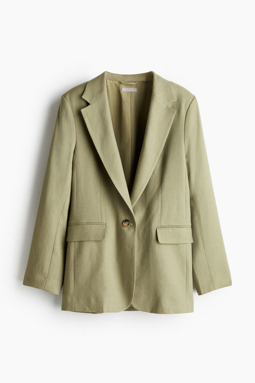 H & M - Linen-blend blazer -...