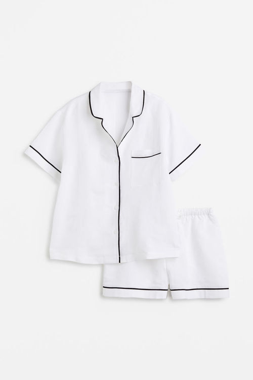 H & M - Linen-blend pyjamas -...