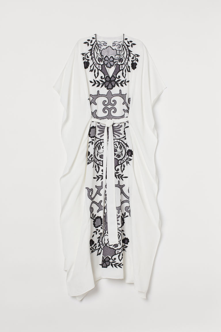 h&m silk blend kaftan