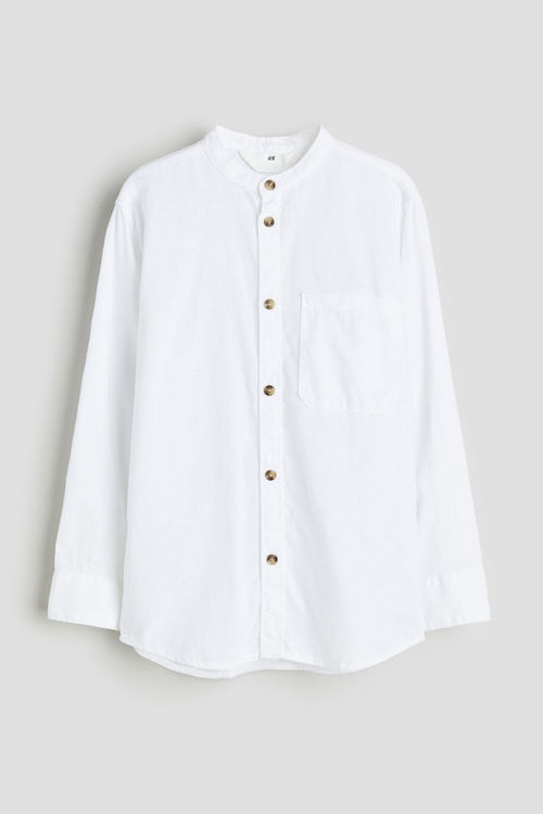 H & M - Linen-blend grandad...