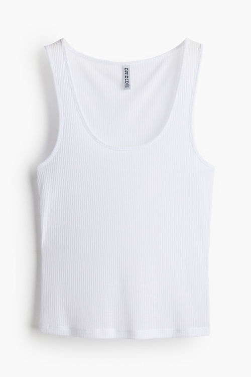 H & M - Sheer ribbed vest top...