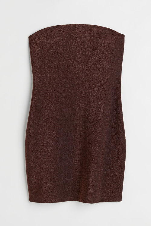 H & M - Bandeau dress - Brown