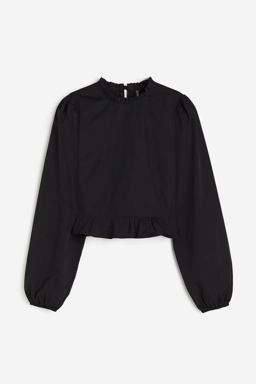 H & M - Puff-sleeved peplum...