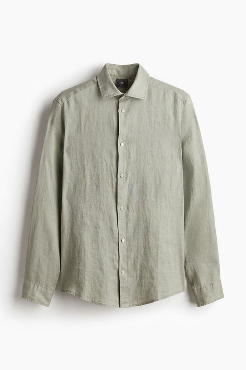 H & M - Slim Fit Linen shirt...