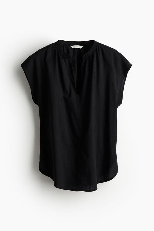 H & M - Cap-sleeved blouse -...