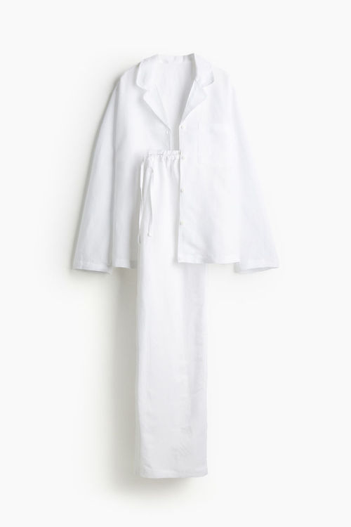 H & M - Linen-blend pyjamas -...