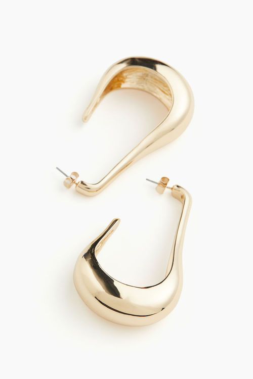 H & M - Long hoop earrings -...