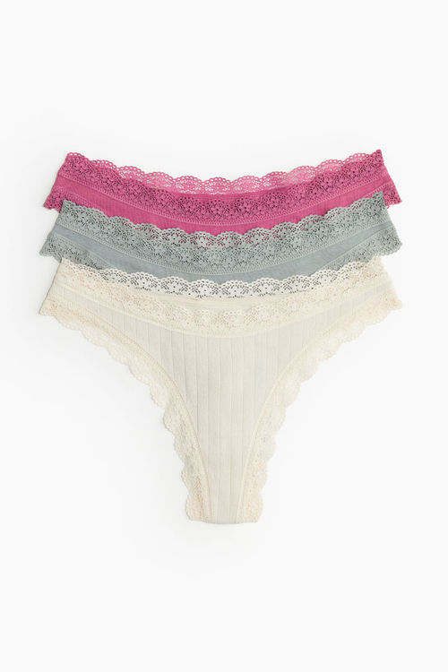 H & M - 3-pack cotton thong...