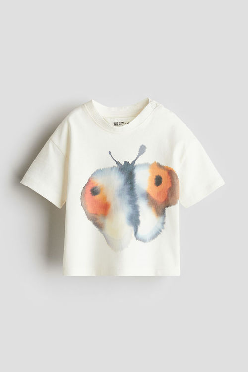 H & M - Printed T-shirt -...