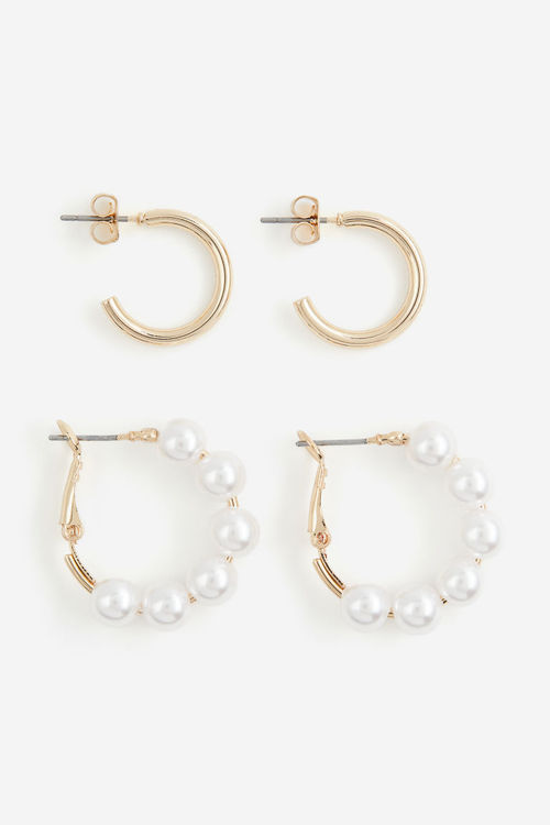 H & M - 2 pairs hoop earrings...