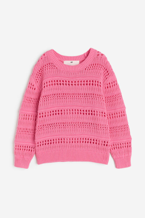 H & M - Crochet-look jumper -...