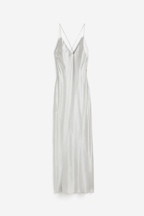 H & M - Silk slip dress - Grey